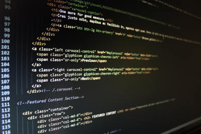 HTML code in screen